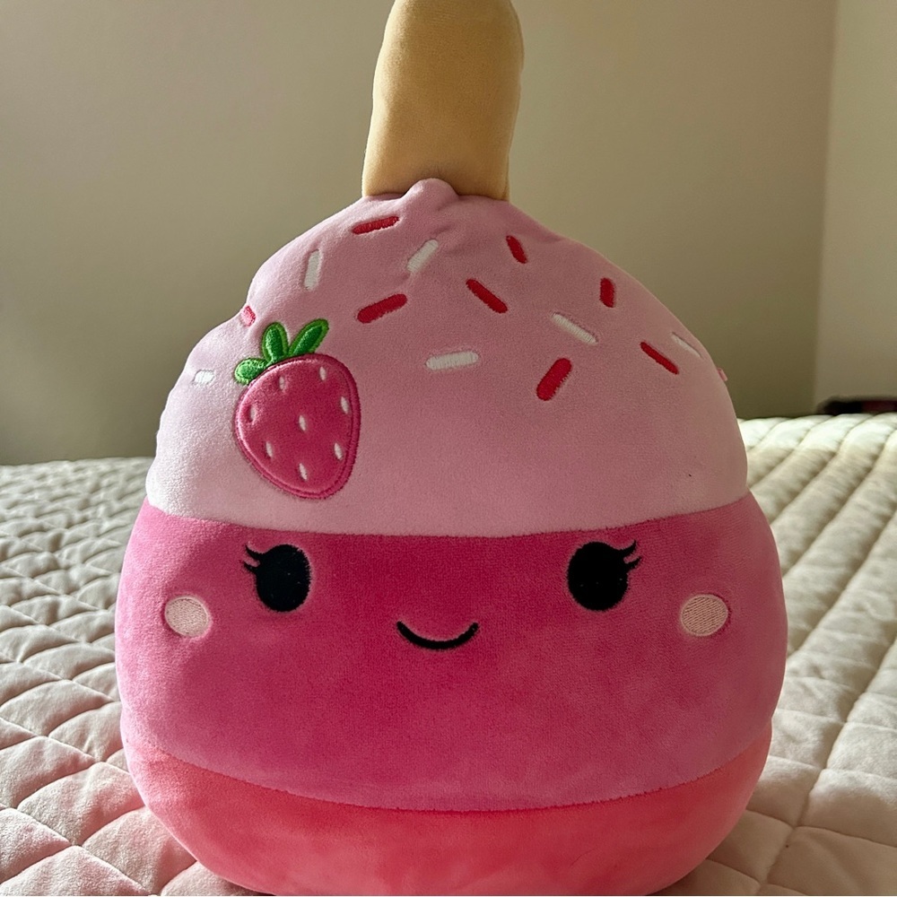 Squishmallows Pama Strawberry Cake Pop Plush 12” - Picture 2 of 4